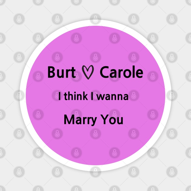 Glee/Burt&Carole Magnet by Said with wit